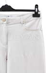 Sentez Kanvas İspanyol Paça Pantolon- LYN03975 Taş