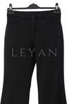 Sentez Kanvas İspanyol Paça Pantolon- LYN03975 Siyah