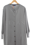 Kabartma Detaylı Triko Ceket- LYN03128 Gri