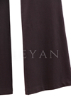 Sentez Kanvas İspanyol Paça Pantolon- LYN03975 Kahve