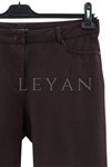 Sentez Kanvas İspanyol Paça Pantolon- LYN03975 Kahve