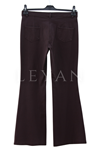 Sentez Kanvas İspanyol Paça Pantolon- LYN03975 Kahve