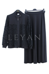 Orhan Store Dantelli Etekli Takım- LYN02950 Siyah
