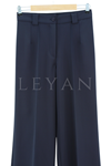Sentez Nervürlü Geniş Paça Pantolon- LYN03101 Lacivert
