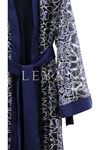 Orhan Store Payet Detaylı Saten Abaya Takım- LYN03799 Lacivert