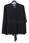 Fuat Gürşen Şifon Detaylı Bluz- LYN03678 Siyah