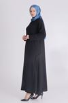 Behrem Krep Abaya- LYN03476 Siyah