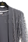 Orhan Store Abaya İkili Takım- LYN03550 Gri