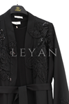 Orhan Store İşlemeli Abaya Takım- LYN03823 Siyah