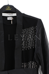 Orhan Store Boncuk İşlemeli Abaya Takım- LYN03814 Siyah
