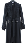 Orhan Store İşlemeli Abaya Takım- LYN03823 Siyah