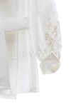 My312 Kolları Dantelli Ceket- LYN03563 Ekru