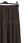 Sentez Aden İpek Qupra Etek- LYN03548 Kahve