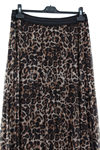 Dule Leopar Piliseli Etek- LYN03781 Vizon