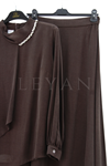 Orhan Store Yakası Taşlı Etekli Takım- LYN03415 Kahve