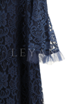 Tül Detaylı Güpür Ferace- LYN03526 Lacivert