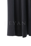 Sentez Aden İpek Qupra Etek- LYN03548 Siyah