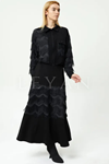 Orhan Store Püsküllü Etekli Takım- LYN03456 Siyah