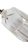 Orhan Store Çiçek Baskılı Keten Kap- LYN03714 Bej