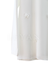 Kelebek Detaylı Şifonlu Bluz- LYN03847 Ekru