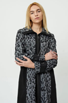 Orhan Store Leopar Desen Brokar Kap- LYN03296 Gri-Siyah