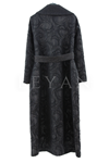Orhan Store Fermuar Detaylı Brokar Kap- LYN03634 Siyah