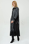 Orhan Store Leopar Desen Brokar Kap- LYN03296 Gri-Siyah