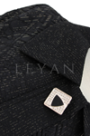 Orhan Store Simli Kol Detaylı Kap- LYN03383 Siyah
