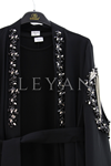 Orhan Store Püskül Taş Detaylı Takım- LYN03840 Siyah