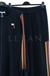 Orhan Store Şerit Detaylı Pantolonlu Takım- LYN03423 Siyah