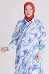 Behrem Desenli Tunik- LYN03396 Mavi