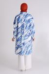 Behrem Desenli Tunik- LYN03396 Mavi