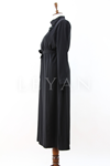 Fuat Gürşen Taş Baskılı Elbise- LYN03949 Siyah