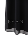 Dule Önü Şifonlu Kollu İçlik- LYN03991 Siyah