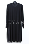 Dule Önü Şifonlu Kollu İçlik- LYN03991 Siyah