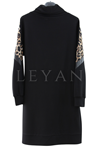 Orhan Store Leopar Detaylı Tunik- LYN03264 Siyah