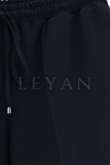 Sentez Beli Lastikli Kumaş Pantolon- LYN02048 Siyah