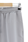 Sentez Beli Lastikli Kumaş Pantolon- LYN02048 Gri