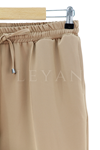 Sentez Beli Lastikli Kumaş Pantolon- LYN02048 Camel