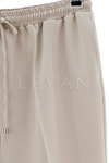 Sentez Beli Lastikli Kumaş Pantolon- LYN02048 Bej