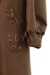 Orhan Store Kuşgözü Detaylı Paraşüt Kap- LYN04176 Açık Kahve