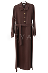 Nuss Çıtçıt Detaylı Elbise- LYN04180 Kahve