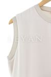 Pilise Detaylı Kolsuz Tunik- LYN01415   Bej