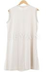 Pilise Detaylı Kolsuz Tunik- LYN01415   Bej