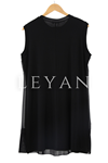 Pilise Detaylı Kolsuz Tunik- LYN01415   Siyah