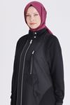 Behrem Jakar Kumaş Kombinli Kap- LYN04186 Siyah