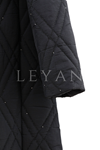 Dule Kapitone Mont- LYN04203 Siyah
