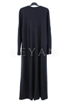 Dule Çiçek Detaylı Ferace- LYN04209 Siyah