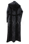 Orhan Store Fermuar Detaylı Brokar Kap- LYN04204 Siyah