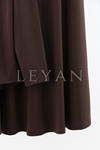 Önü Sıra Taşlı İşlemeli Takım- LYN04218 Kahve